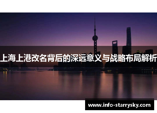 上海上港改名背后的深远意义与战略布局解析